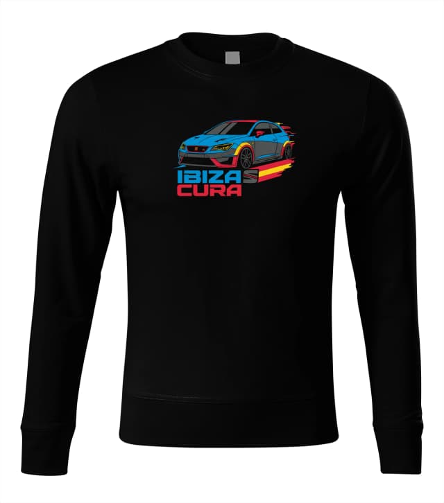 Mikina bez kapuce Ibiza Cupra Španělský Hothatch S Dynamickým Neonovým Retro Závodním Motivem