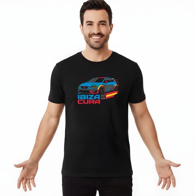 Pánské tričko Ibiza Cupra Španělský Hothatch S Dynamickým Neonovým Retro Závodním Motivem