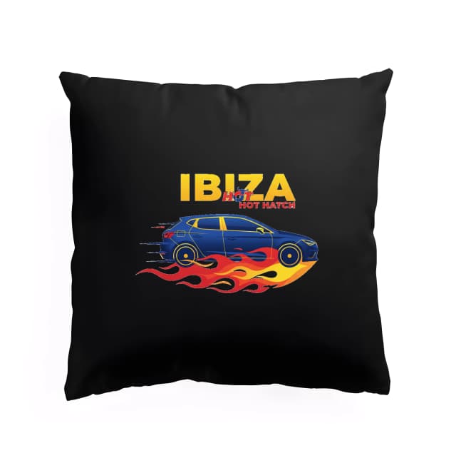 Polštář Ibiza Hot Hatch Španělský Blesk Plamenů A Rychlý Styl Pro Fanoušky
