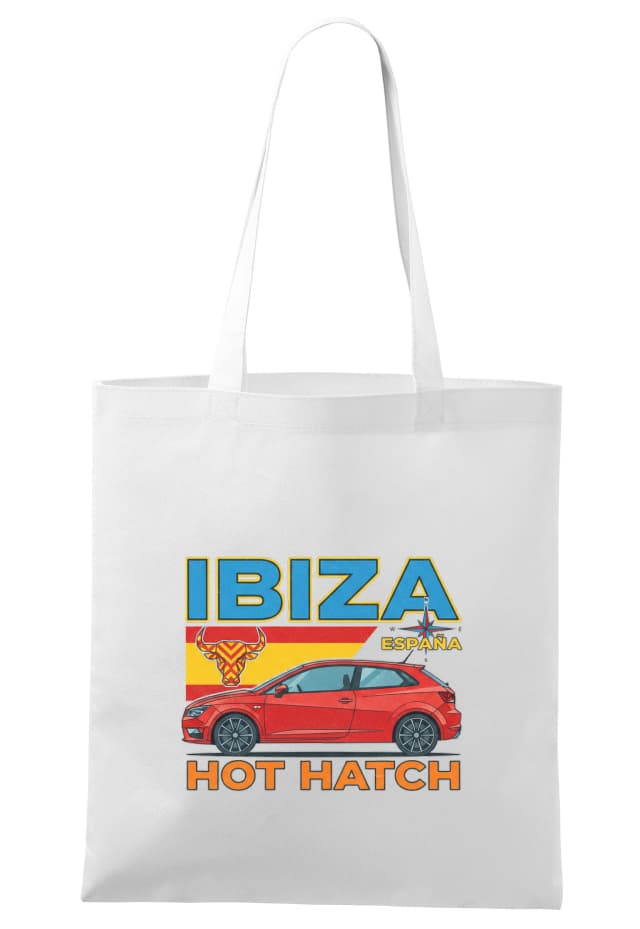Nákupní taška Ibiza España Červený Hot Hatch Španělský Býk Ostrovní Styl