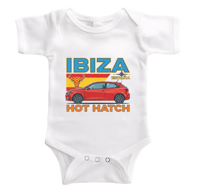 Dětské body Ibiza España Červený Hot Hatch Španělský Býk Ostrovní Styl