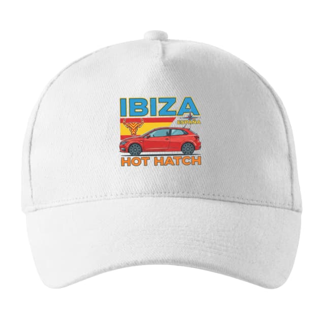 Kšiltovka Ibiza España Červený Hot Hatch Španělský Býk Ostrovní Styl