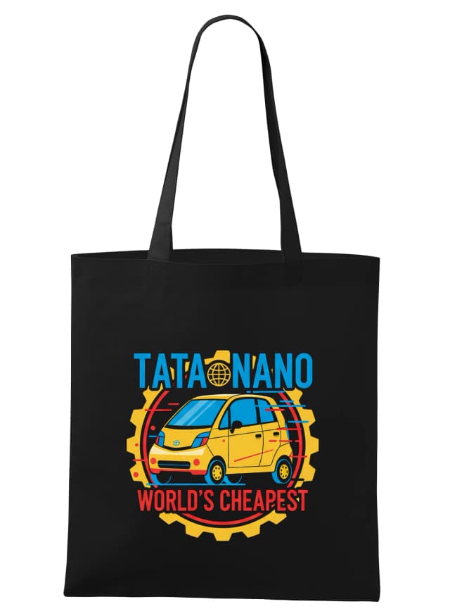 Nákupní taška Tata Nano  Žlutá Ikona Nejlevnějšího Městského Auta Světa
