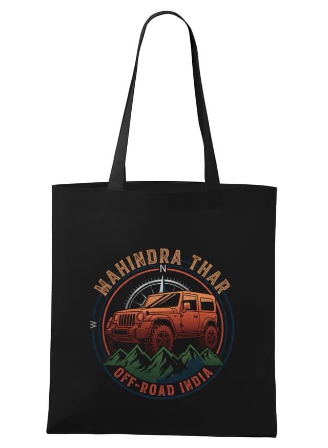 Nákupní taška Mahindra Thar Indické Offroad Dobrodružství V Horách A Kompas
