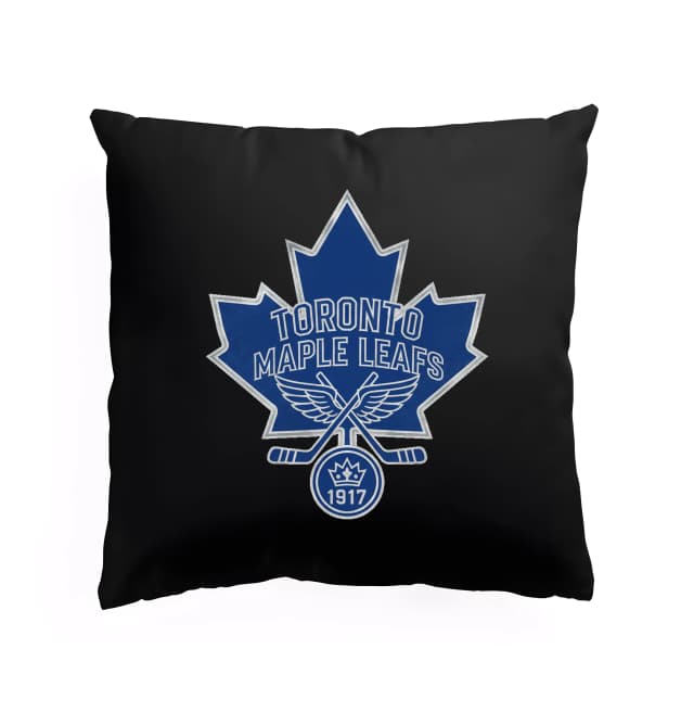 Polštář Toronto Maple Leafs Hrdost Retro Emblém S Křídly A Hokejkami A Pukem 1917