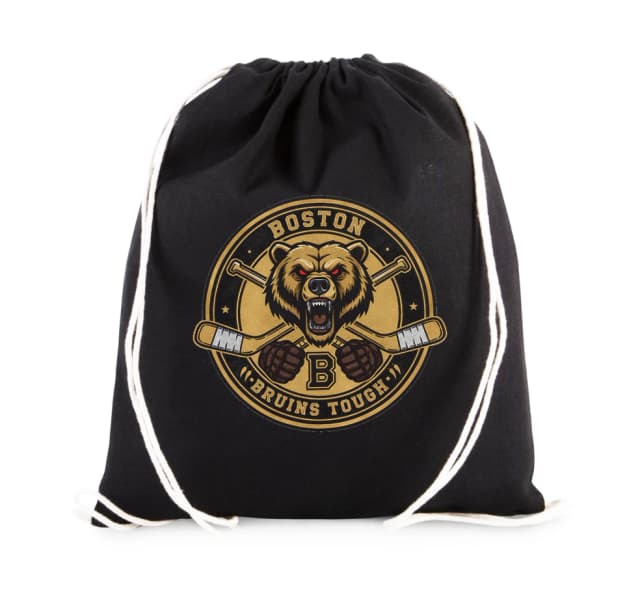 Vak na záda Boston Bruins Zuřivý Medvěd Zkřížené Hole A Neporazitelná Síla