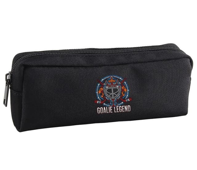 Školní penál Královská Brankářská Maska S Lvími Hlavami A Křížovými Hokejkami Goalie Legend