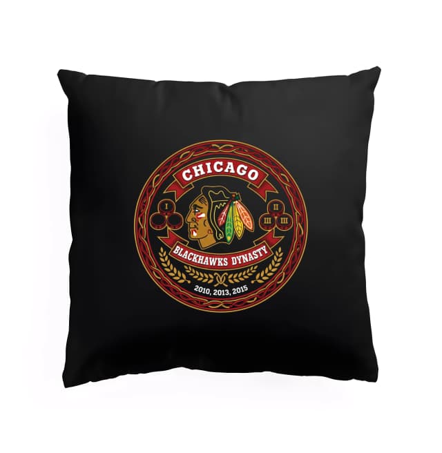 Polštář Chicago Blackhawks Dynasty Legendární Emblém Chicaga A Vítězná Éra