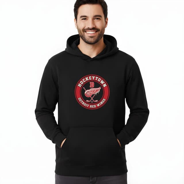 Mikina Legendy Hockeytownu Detroit Red Wings Ledové Křídlo A Retro Emblém