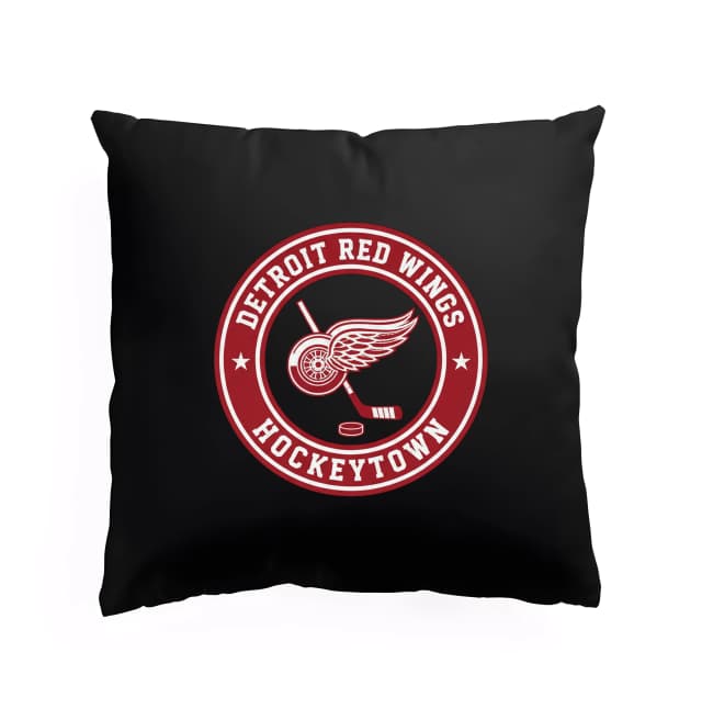 Polštář Detroit Red Wings Retro Odznak Hokejového Města Hockeytown Tradiční Síla