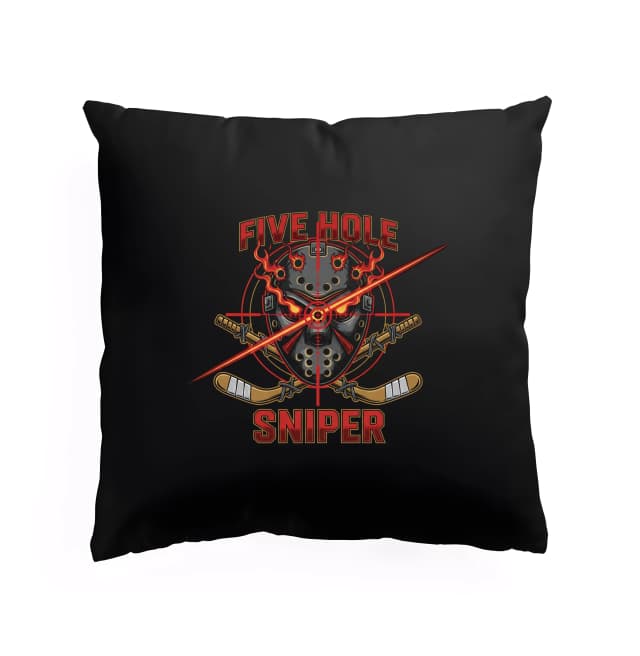 Polštář Plamenná Brankářská Maska A Kříž Five Hole Sniper