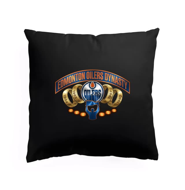 Polštář Edmonton Oilers Dynastie Mistrovské Prsteny A Čtyři Tituly 19841990