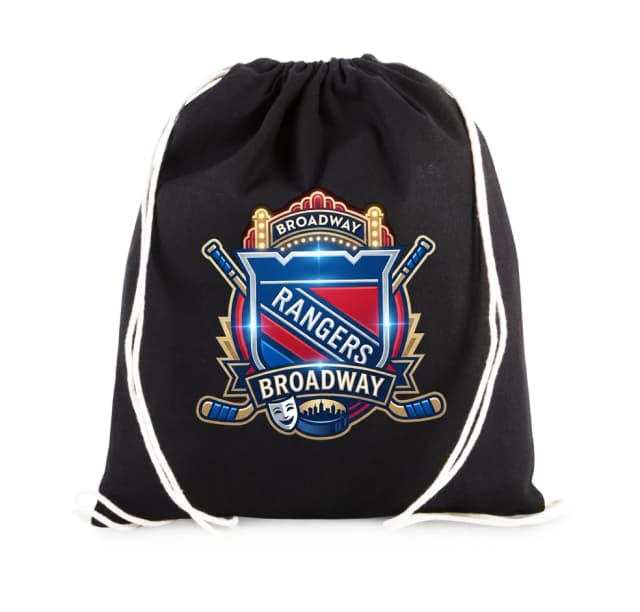 Vak na záda Městský Broadway Rangers Štít Plný Lesku Síly Hokejové Vášně A Tradice