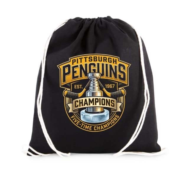 Vak na záda Pittsburgh Penguins Pětinásobní Vítězové Stanley Cupu Zlatá Hrdost