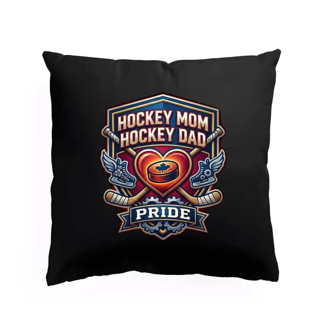 Polštář Hockey Mom Hockey Dad Hrdost Rodičů Na Hokejových Zápasech