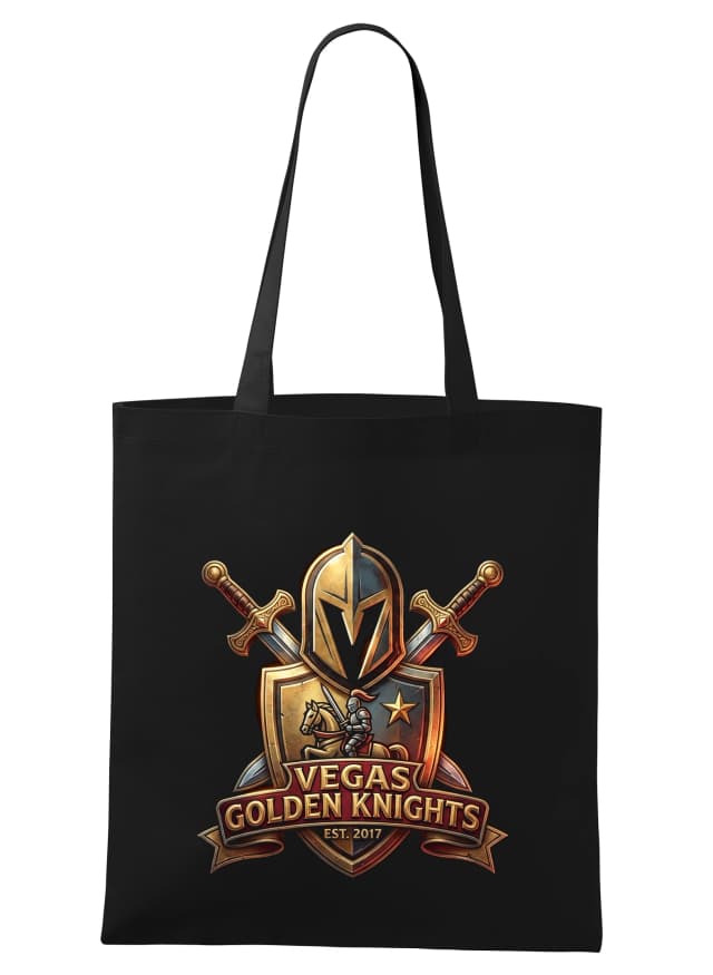 Nákupní taška Vegas Golden Knights Zlatý Erb Rytířů Meče A Hvězda