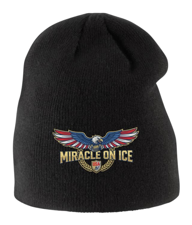 Dětská zimní čepice Legendární Miracle On Ice 1980  Americký Hokej Síla Usa A Bělohlavý Orel