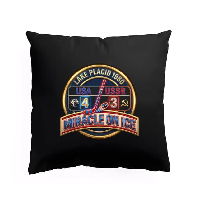 Polštář Legendární Miracle On Ice Lake Placid 1980 Vítězství Usa Nad Sssr