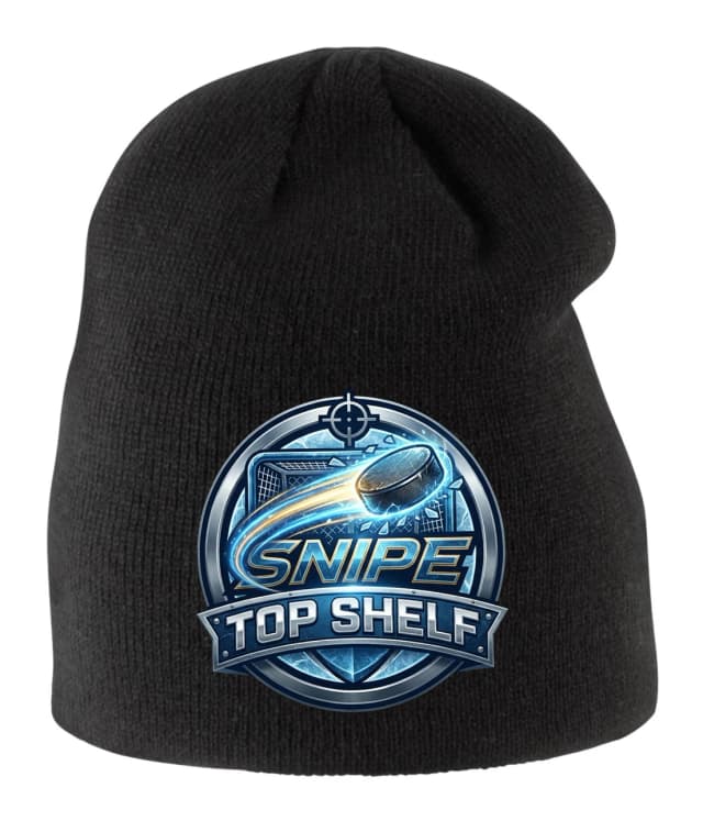 Dětská zimní čepice Top Shelf Snipe Dokonalý Hokejový Gól Pukem Do Šibenice