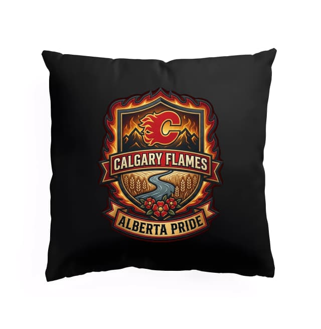 Polštář Ohnivý Štít Calgary Flames Alberta Pride A Hrdost