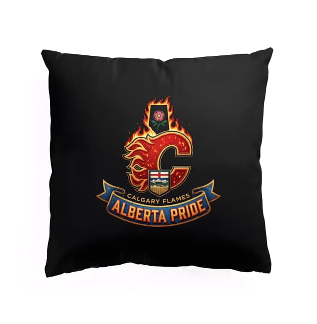 Polštář Ohnivá Hrdost Alberty Calgary Flames Divoká Růže V Plamenech