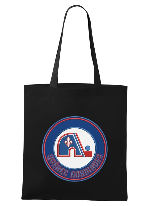 Nákupní taška Klasický Quebec Nordiques Retro Emblém Kultovní Symbol S Lilií A Siluetou