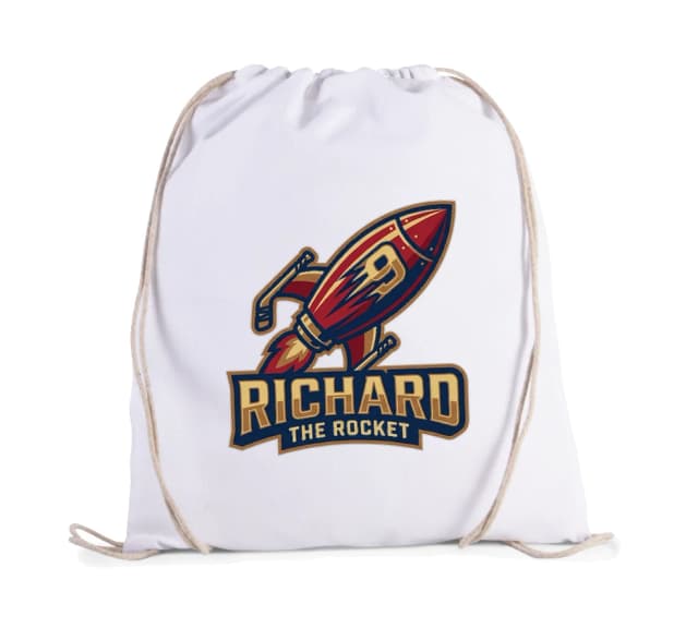 Vak na záda Legendární Richard The Rocket Nezaměnitelné Retro Raketové Logo Pro Fanoušky
