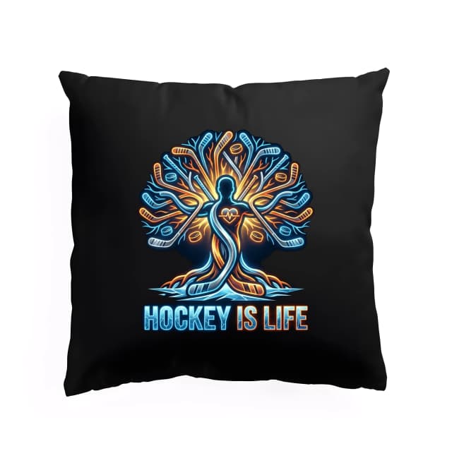Polštář Neonový Strom Hokeje Hockey Is Life Síla Vášeň A Kořeny
