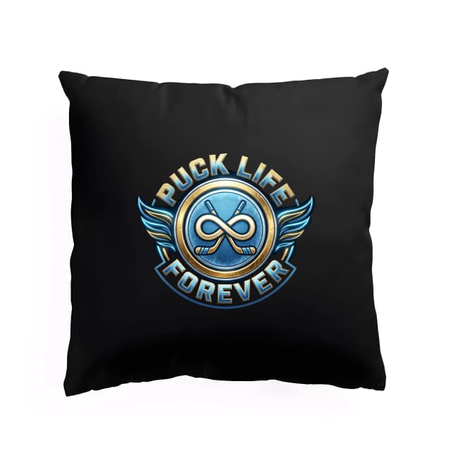 Polštář Puck Life Forever Hokejový Život Věčná Křídla A Nekonečný Puk