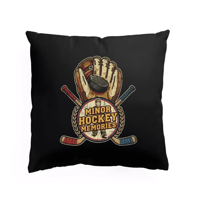 Polštář Vzpomínky Z Dětství Minor Hockey Memories V Retro Stylu