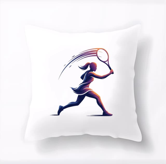 Polštář Backhand Beauty Elegantní Tenisová Síla Ženského Úderu A Ladnosti