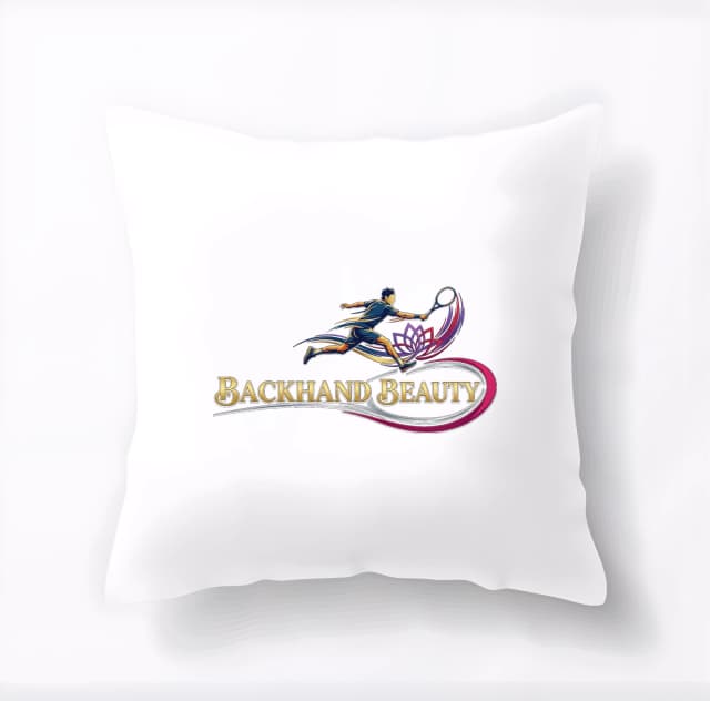 Polštář Backhand Beauty Dynamická Tenisová Elegance S Květinovým Motivem Pohybu