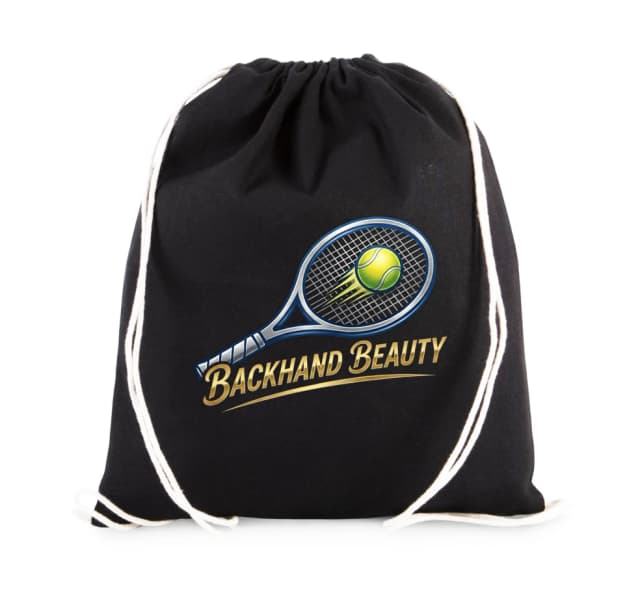 Vak na záda Zářivý Backhand Beauty Tenisová Elegance A Síla Na Hřišti