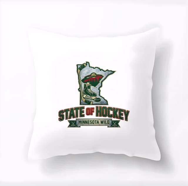 Polštář Minnesota Wild Divočina A Srdce State Of Hockey V Minnesotě