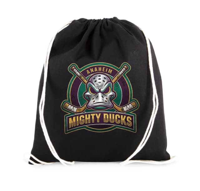 Vak na záda Legendární Retro Hokejový Erb Anaheim Mighty Ducks  Zuřivá Maska A Zkřížené Hole