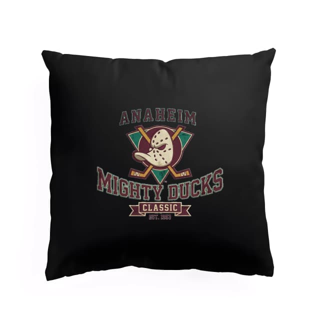 Polštář Retro Hokejová Legenda Anaheim Mighty Ducks  Ikonická Maska A Hole