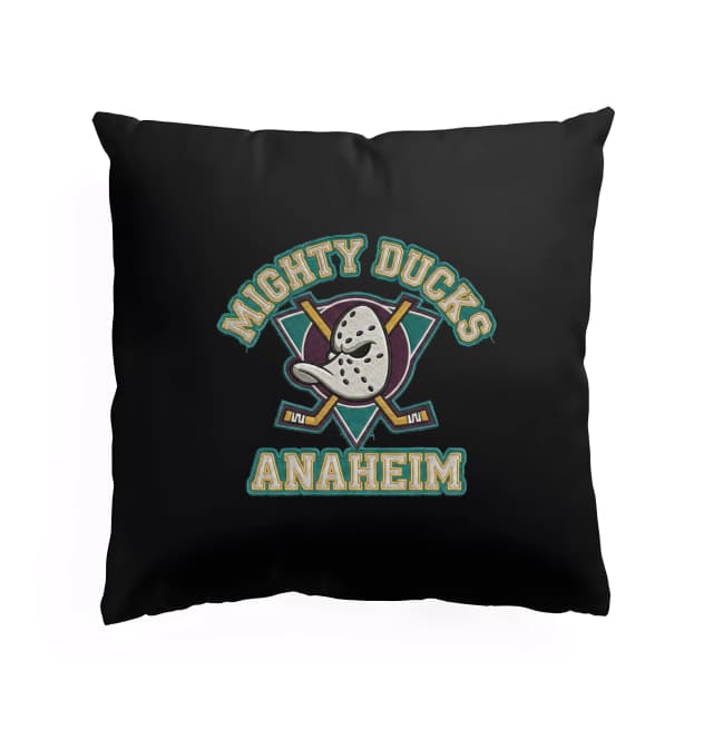 Polštář Klasické Retro Hokejové Logo Mighty Ducks Anaheim S Maskou A Holemi