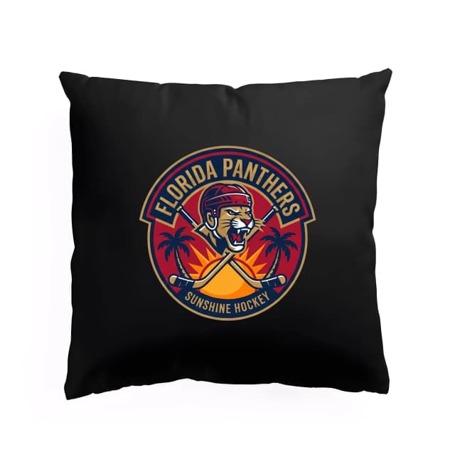Polštář Florida Panthers Sunshine Hockey Tropické Sluneční Palmy A Dravý Panter