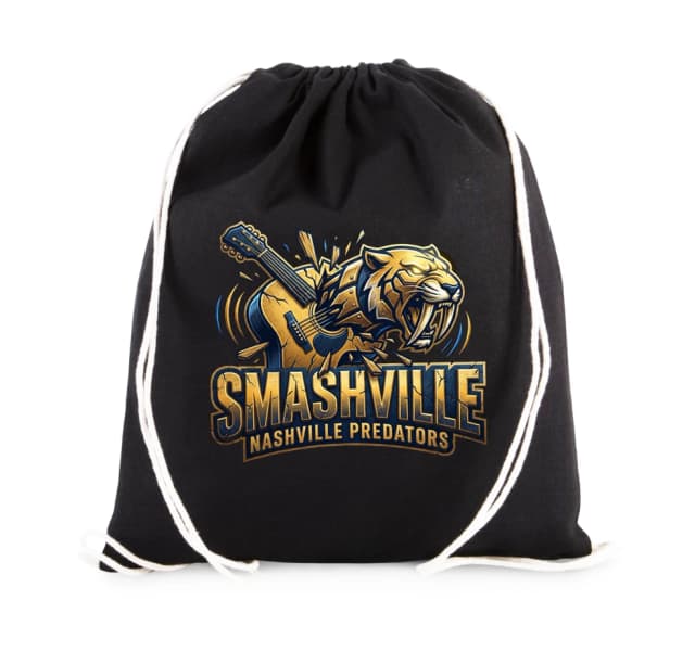 Vak na záda Smashville Nashville Predators Zlatý Šavlozubý Tygr A Roztříštěná Kytara