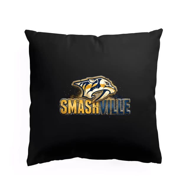 Polštář Smashville Drtivá Síla Nashville Predators Praskající Beton Zlatá A Modrá Vzpoura
