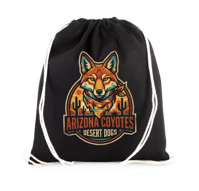 Vak na záda Arizona Coyotes Desert Dogs Retro Pouštní Emblém S Kojotem A Kaktusy