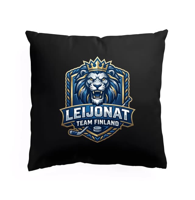 Polštář Královský Štít Leijonat  Síla A Hrdost Team Finland Na Ledě