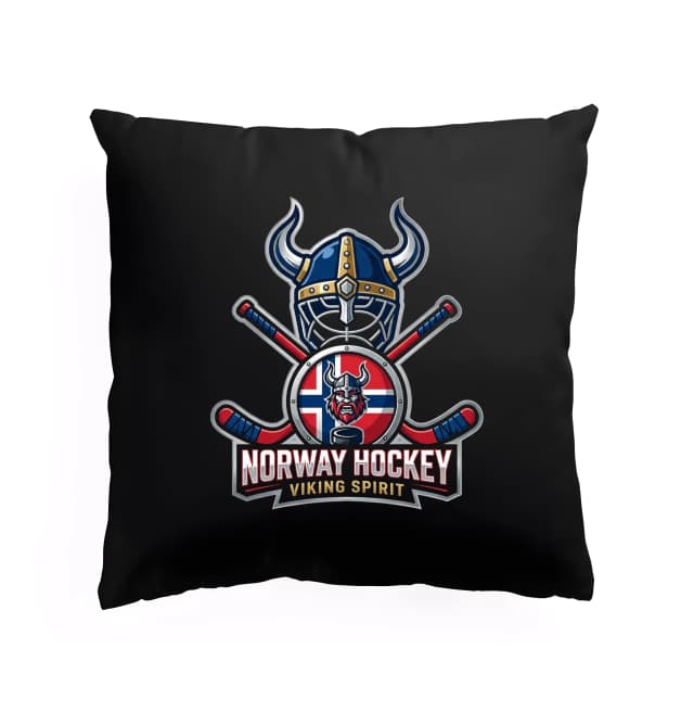 Polštář Severská Síla Norway Hockey Viking Spirit Hrdý Maskot Fanoušků