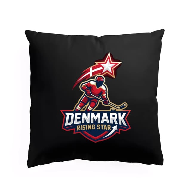 Polštář Denmark Rising Star Nová Hvězda Dánského Hokeje Plná Síly