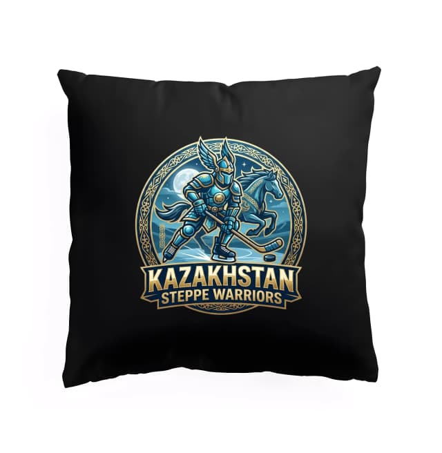 Polštář Kazakhstan Noční Stepní Válečníci  Kůň A Rytíř Na Ledě
