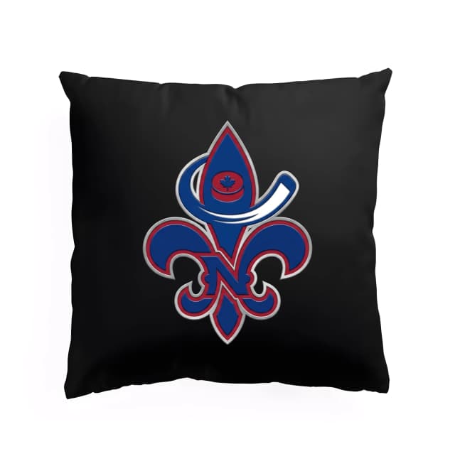 Polštář Moderní Hokejová Fleur De Lis Inspirovaná Nordiques V Královských Barvách