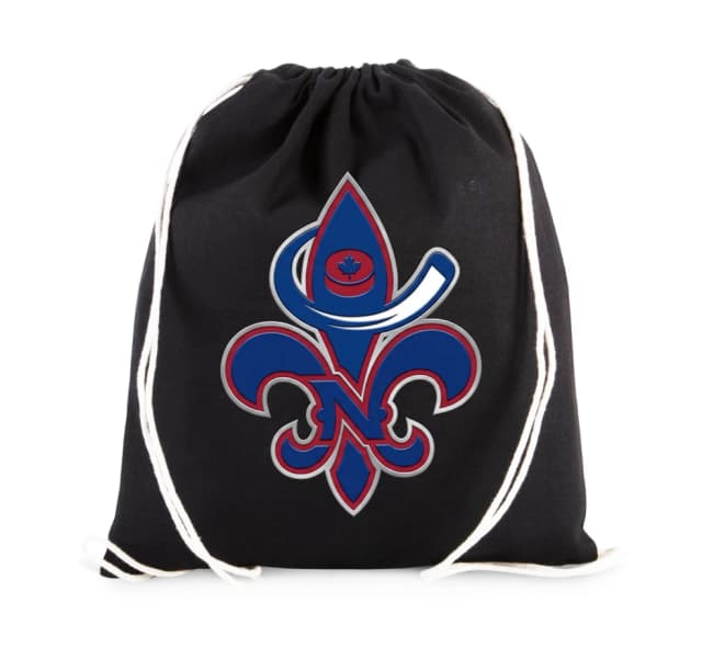 Vak na záda Moderní Hokejová Fleur De Lis Inspirovaná Nordiques V Královských Barvách