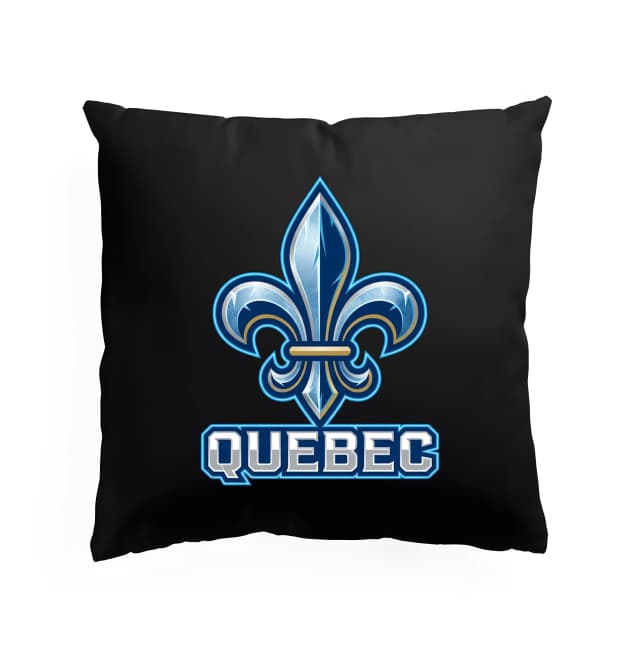 Polštář Quebec Ledový Fleurdelis S Královským Modrým Leskem A Ostrými Konturami