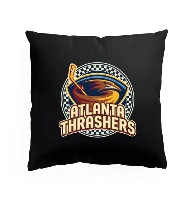 Polštář Atlanta Thrashers Retro Orlí Vír Hokejová Nostalgie A Zlatá Síla