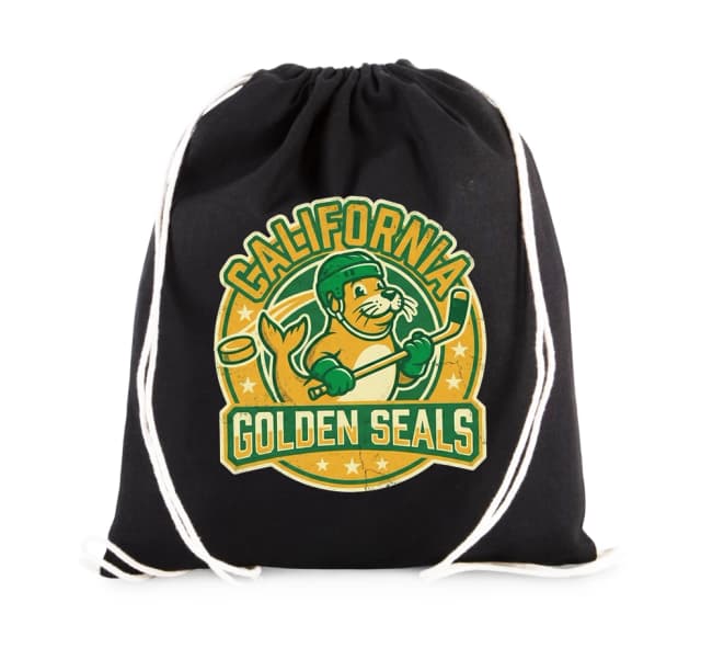 Vak na záda Retro California Golden Seals Zlatí Tuleňi A Hokejový Motiv V Retro Stylu